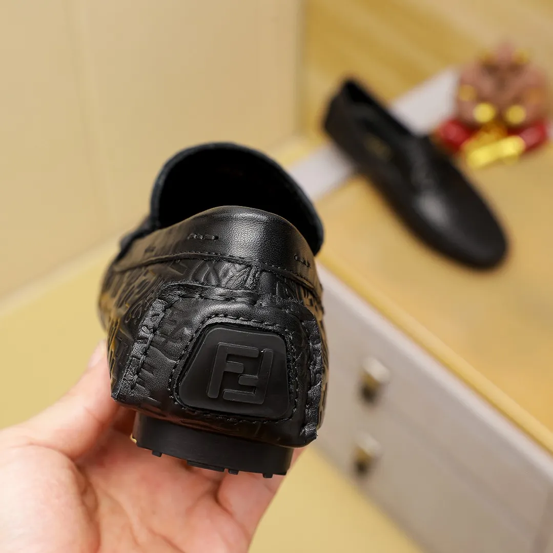 Men's shoes💰380💰💰[FENDI-FENDI] Classic new men's casual slip-on shoes🇨🇳Counter quality, original 1:1 high-quality workmanship💯The upper is made of imported first-layer cow Leather, 🐷leather lining, fashionable lazy beanie design 🌴casual Loaf style, with original raw rubber wear-resistant outsole 🌾definitely high-end and classy, only for drivers 🍀A must-have for trendy men, @@optional! 🍓Code number 38-44 (45🉑️customized, non-refundable and non-exchangeable)